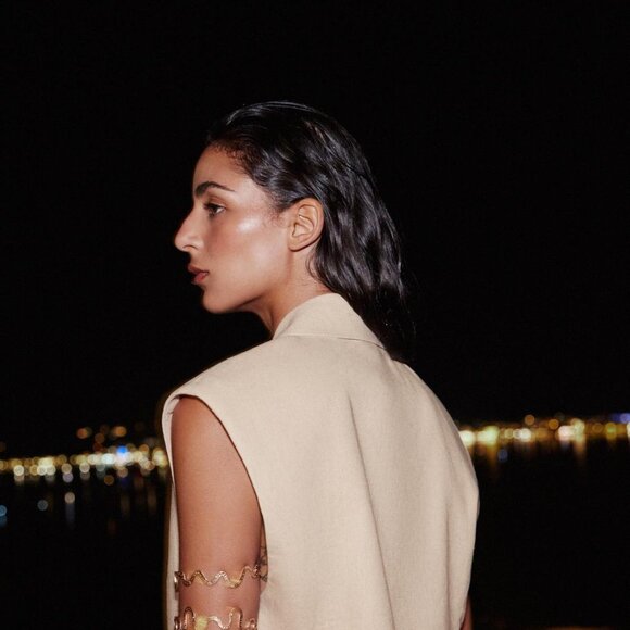 ZARA LINEN BLEND SHORT VEST - Small - NWT - Picture 5 of 5